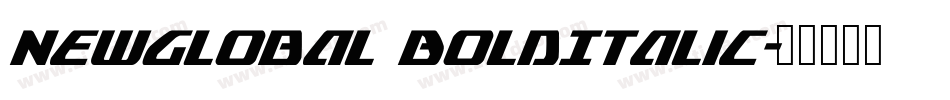 NewGlobal BoldItalic字体转换